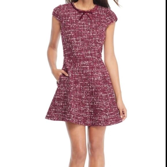 Gal Meets Glam Petite Nell Boucle Dreams Tweed Dress - Picture 1 of 8